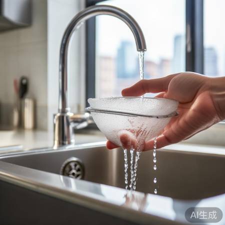 “温洗轻搓过滤网”