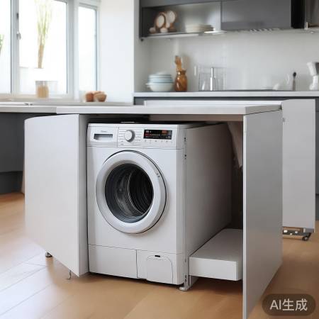 台上盆下洗衣机，空间省心设计