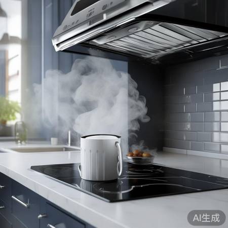 启动油烟机,自动加水