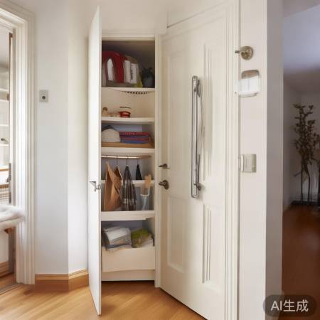 门后储物柜,挂钩实用美