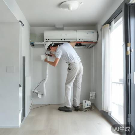 风管机安装要点：风口中央，检查