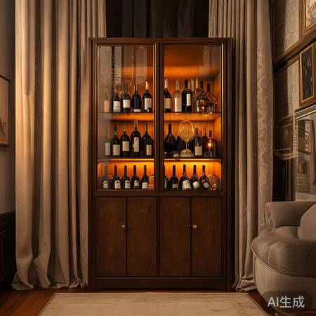 软装饰美化酒柜角落