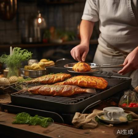 翻面烤匀更美味