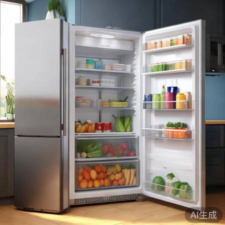 “冰箱分类摆放食物”