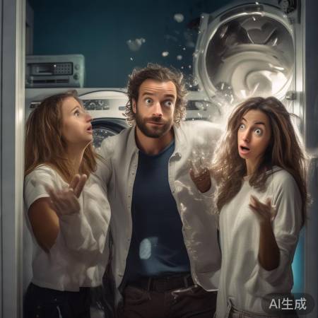 丈夫镇定应对，妻无辜似洗衣机故