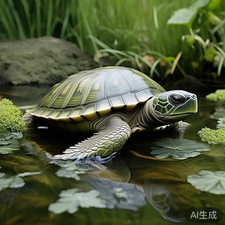 甲鱼绿色变身，天然伪装术