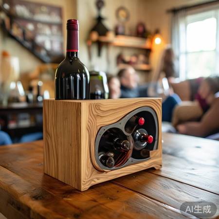 时尚酒柜效果图:红酒格栅设计亮点解析