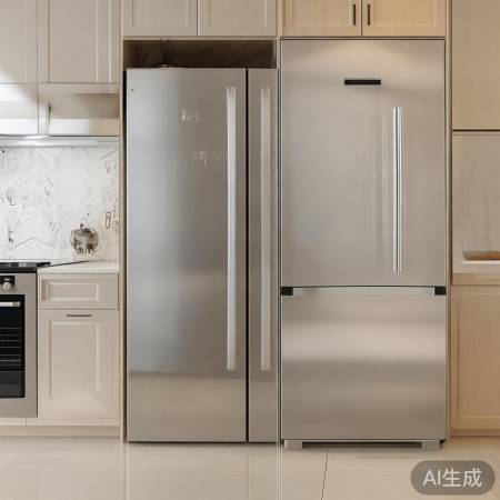 灶台冰箱对置,风格色调搭配