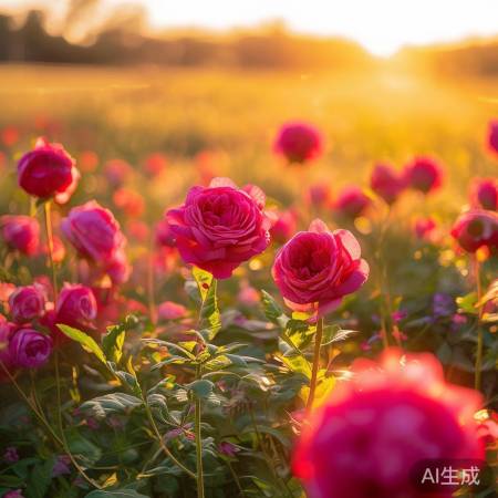 小球玫瑰，夏日自然之爱