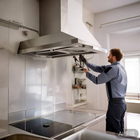 安装油烟机技巧:水平安装,倾斜