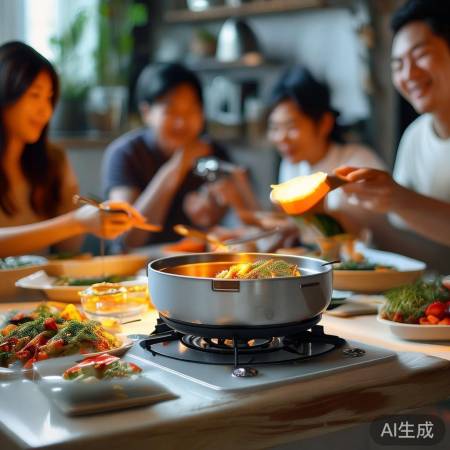 燃气小燃气灶桌面火锅：家用便携式火锅新选择