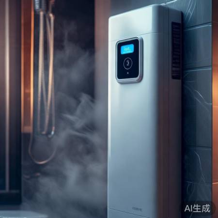 按下按钮，热水器小憩片刻。