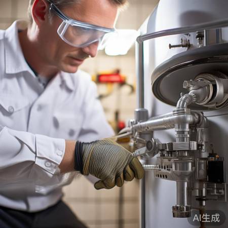 热水器装管,拧紧螺丝防漏水