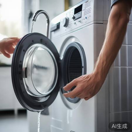 洗衣机完，关水龙头。