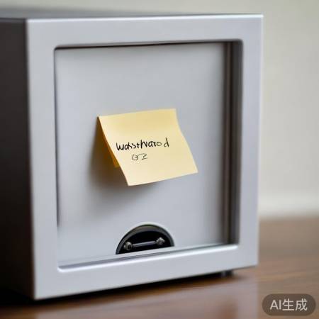 保险柜密码牢记，纸条贴藏小心。