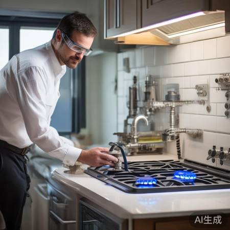 燃气灶维修完成，恢复使用