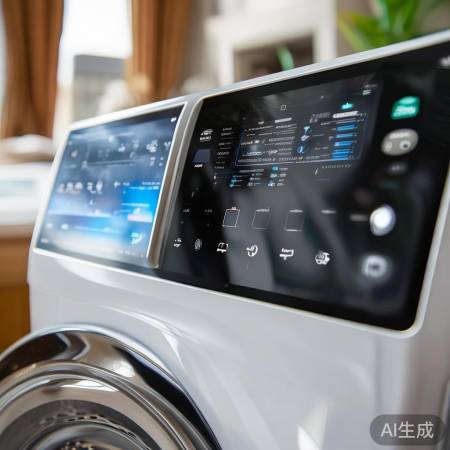 “海尔洗衣机，触摸便捷享洗衣”