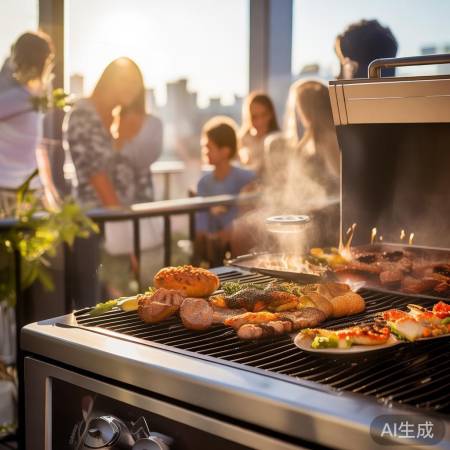 户外烧烤，简单惬意