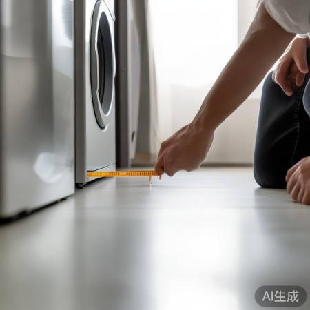 量洗衣机凸出宽度，留10mm余