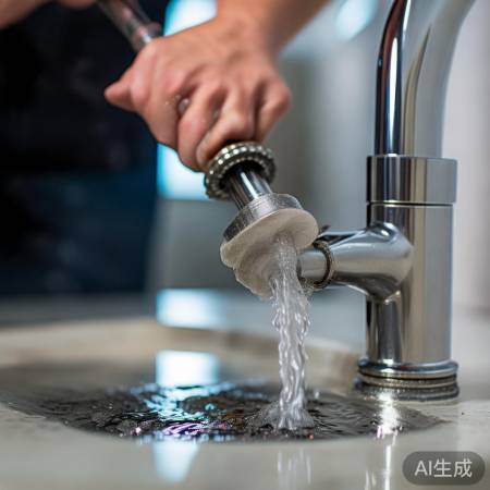 清洁水龙头内杂质