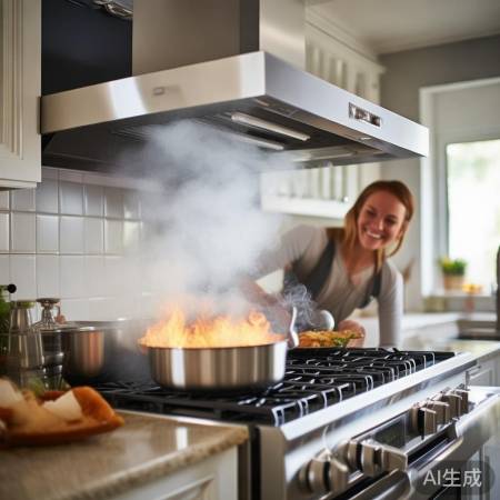 油烟机吸力惊人，厨房无油烟