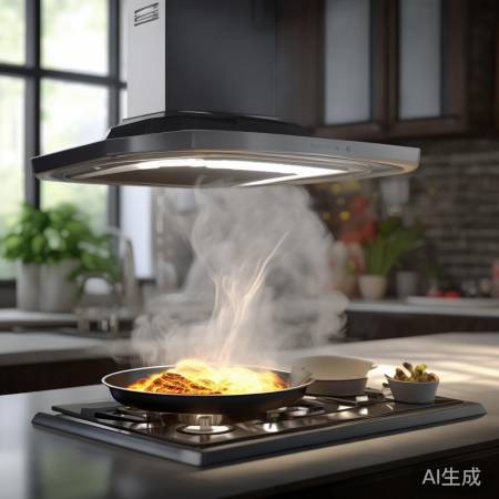 华帝油烟机第二档节能效果显著，厨房清洁无忧