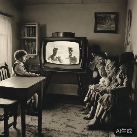 1958年电视昂贵，月工资难买