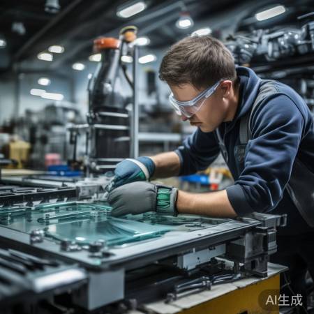 拆卸玻璃面板，小心碎裂。