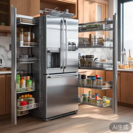 冰箱抽拉式收纳架：打造整洁厨房新选择
