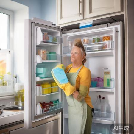 “购物后封存，每月清洁冰箱”