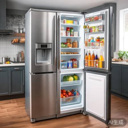 “830升大容量冰箱，储物无忧