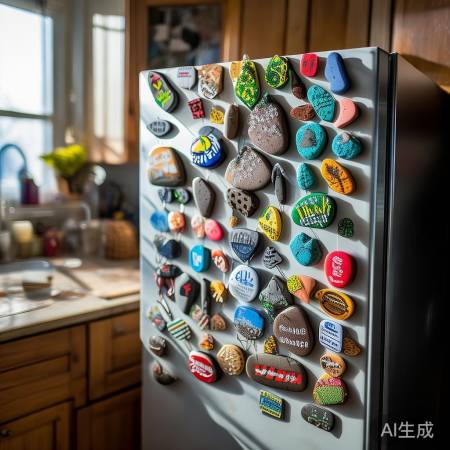 冰岛火山石冰箱贴，天然石材新潮流