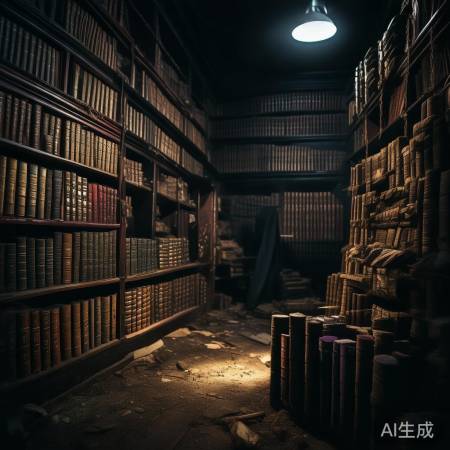 古老图书馆藏保险柜