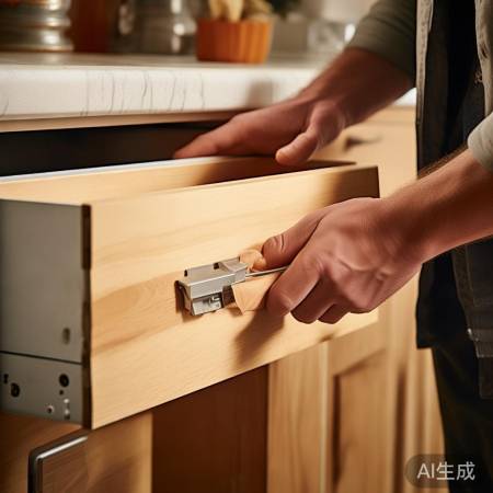 轻推或拧螺丝拔出抽屉