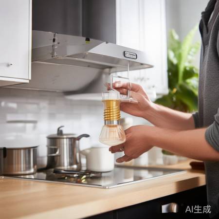 教换油烟机灯泡,超简单!