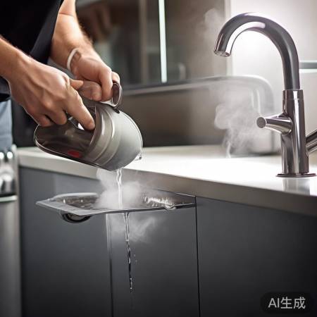 热水冲洗除堵塞