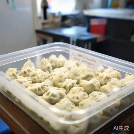 检查饺子，无异味变色再吃