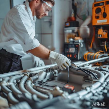 燃气接头安装，注意管道畅通