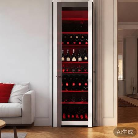 红酒柜摆放：客厅餐厅佳，或嵌入