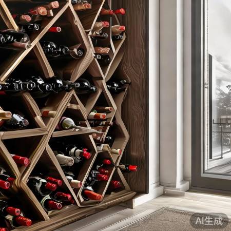 菱形红酒柜,空间利用佳