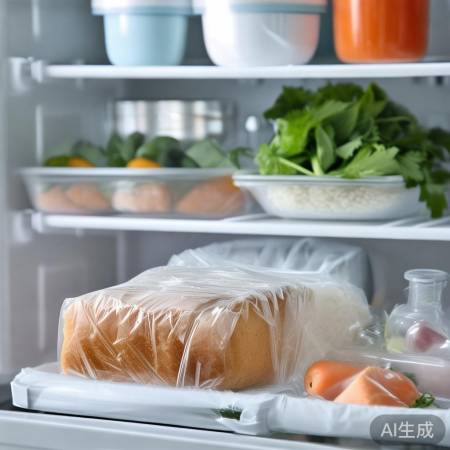 保鲜膜包食物，减冰箱负担