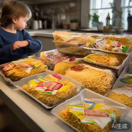 方便面汤调味多,孩子健康受影响
